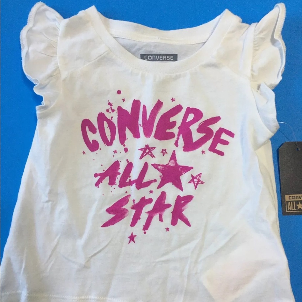 Converse  All Star Toddler Girls White Top Size  2T